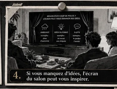 Étape 4 — L’écran du salon peut vous inspirer si vous manquez d’idées