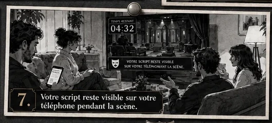 Étape 7 — Votre script reste visible sur votre téléphone pendant la scène
