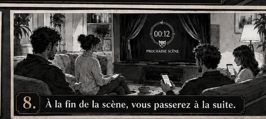 Étape 8 — À la fin de la scène, vous passez à la suite